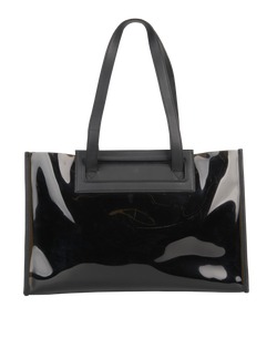Double-Layer Tote, PVC/Canvas, Black, AU-21 0285, 2*